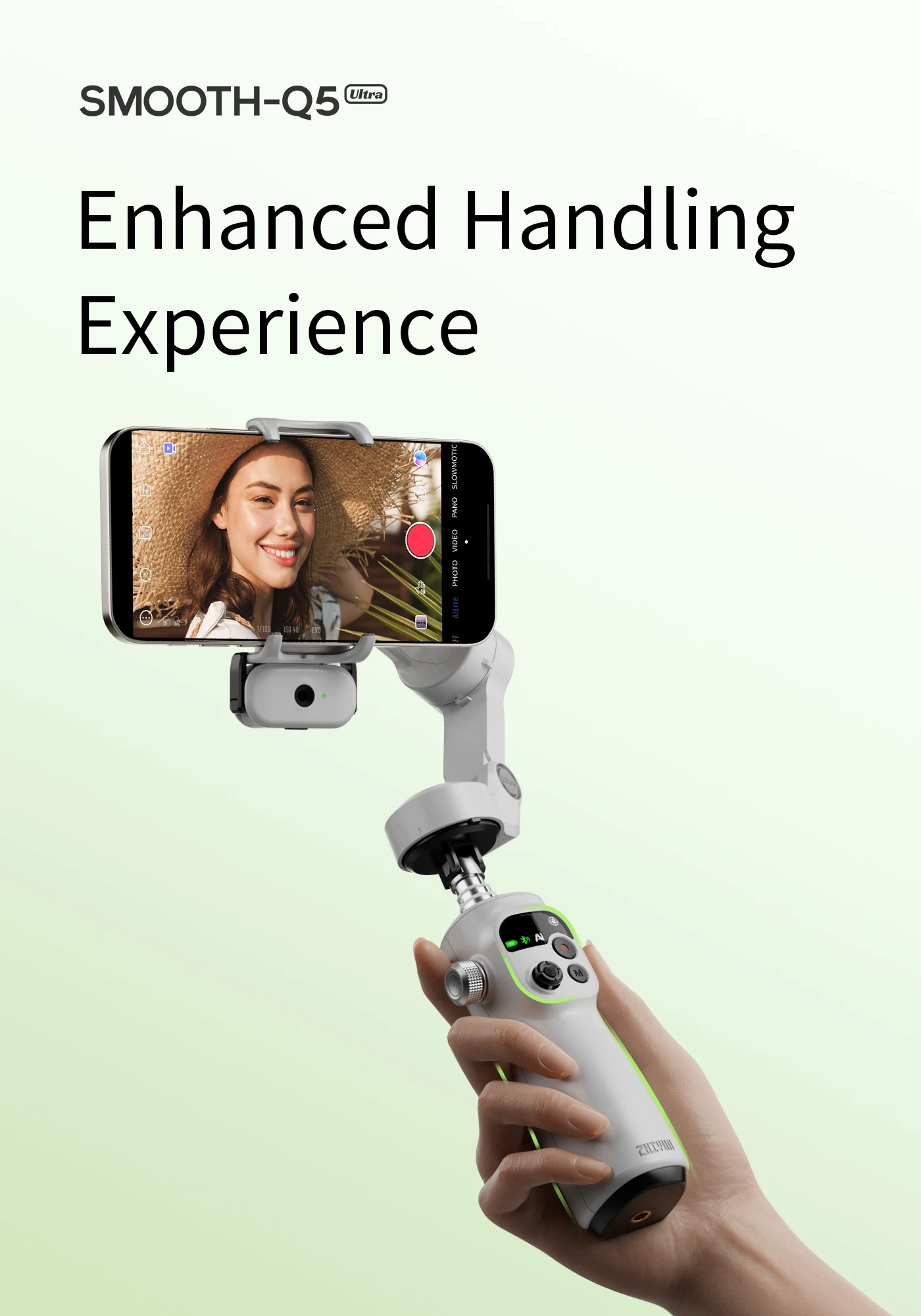 SMOOTH Q5 Ultra All-Round AI Tracking Smartphone Gimbal For Photography,With Tri