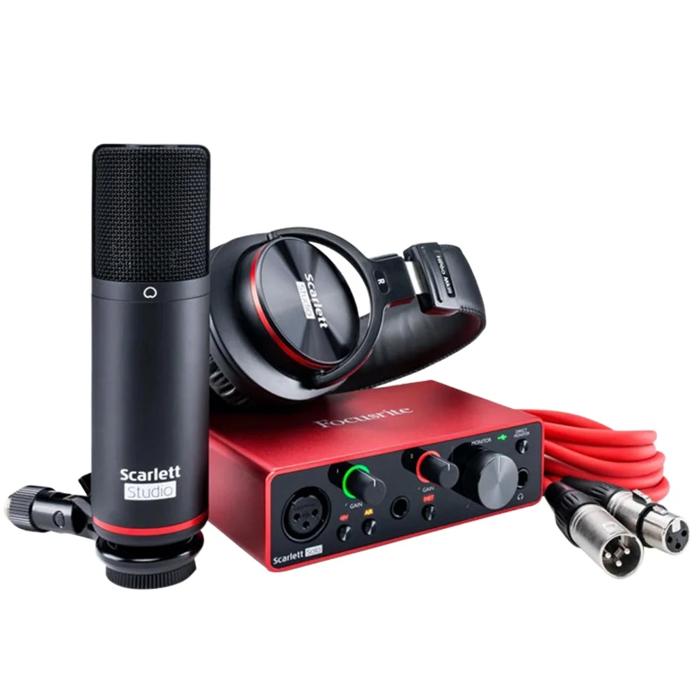 Professional Scarlett Solo Studio 3Rd Gen Recording Sound Card Set 2 Ingressi/2 Out Interfaccia Audio Usb Con Microfono A Condensatore