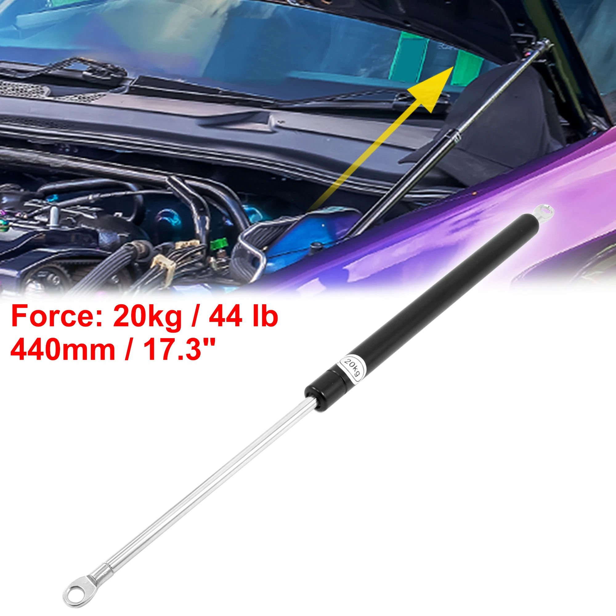 

X Autohaux Auto 20 кг 44 фунта силы капот капота модифицирующие стойки рычаг газовая пружина 160 мм Подъем опорные детали поглотитель автомобильные аксессуары