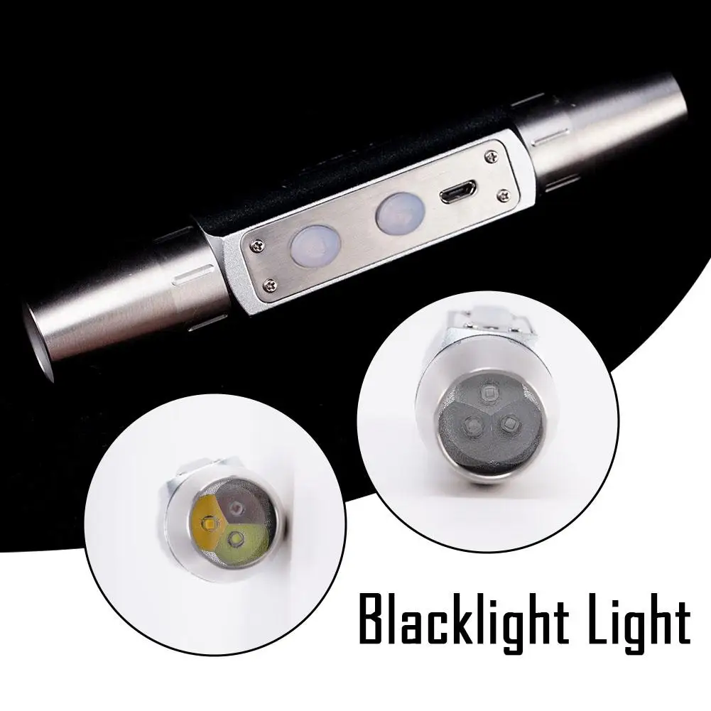 

Jade Bright Light Flashlight Q5 Yellow Light White Identification With Light Battery Carving Jade Charger Q6C4