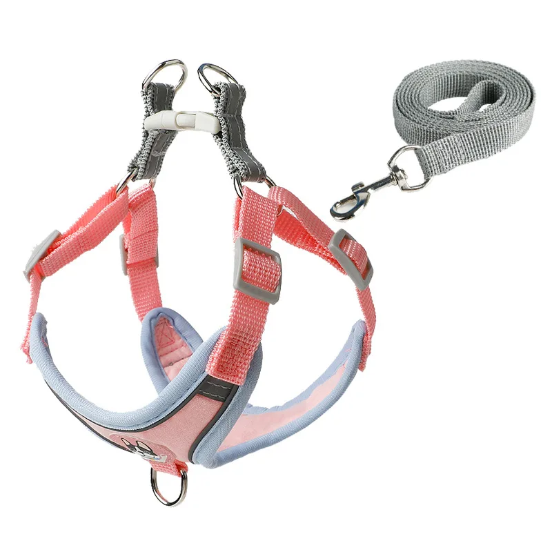 Adjustable Dog Harness and Leash Set - Breathable Pet Walking Accessory