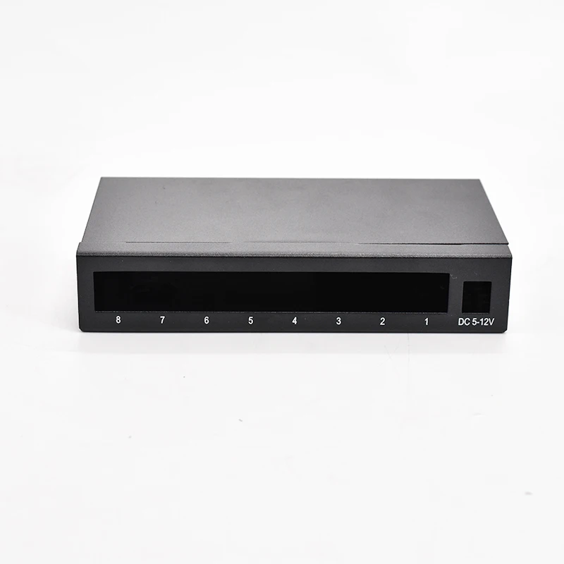 Black Color Metal Case Include Top Housing and Bottom Housing for 8 Port 1000M