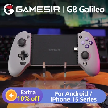 GameSir G8 갈릴레오 C 타입 모바일 컨트롤러 게임 패드, 아이폰 15 시리즈 및 안드로이드용, PS, G-터치, 안드로이드 3 가지 모드 전환