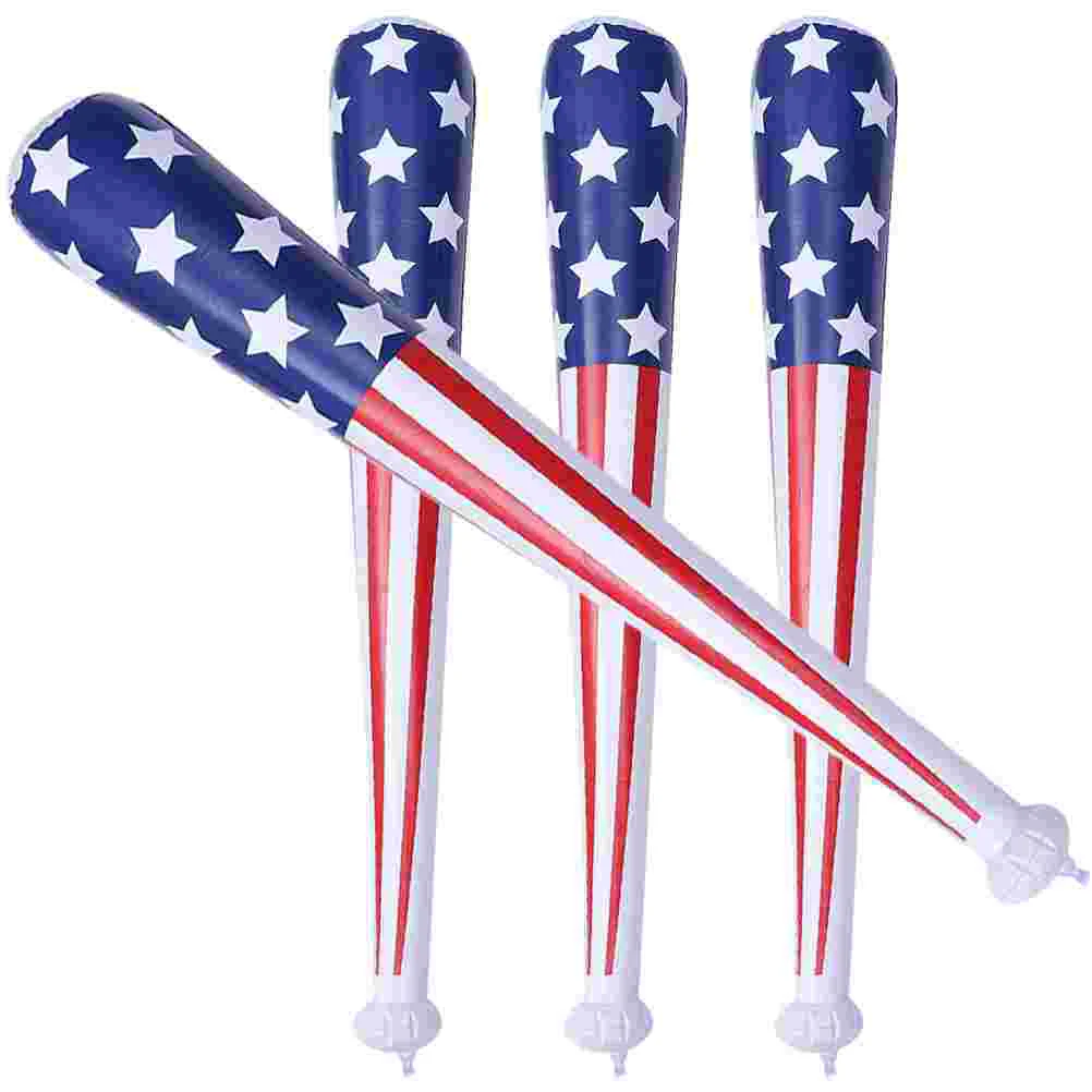 

4pcs Inflatable Bat Toys Sports Inflatable Toys Cheering Props Inflatable Sticks Prop
