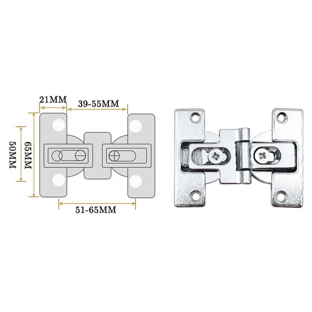  Bisagra oculta, bisagra invisible de 180 grados, cruz de puerta  plegable de aleación de zinc, bisagras ocultas cruzadas ocultas ocultas  para armario, caja de madera (2.709 in) : Industrial y Científico