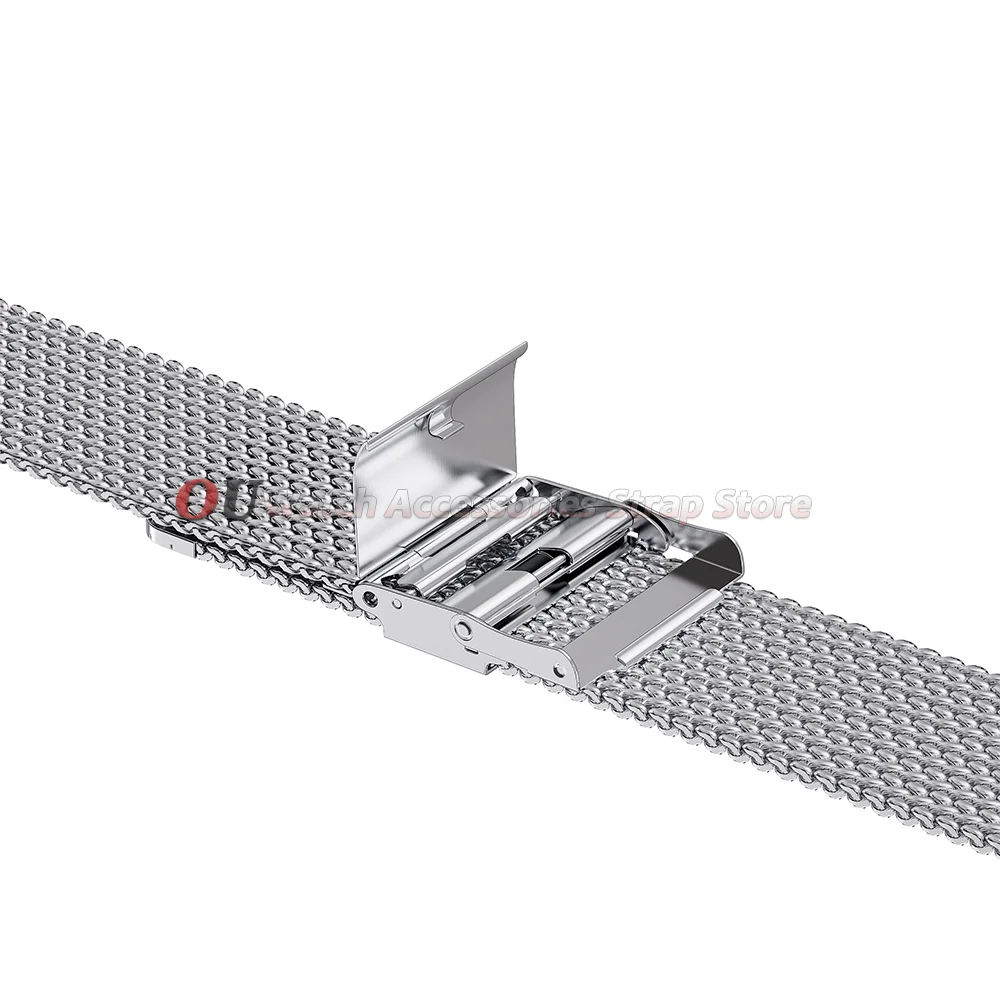 Elegant Mesh Milanese Stainless Steel Watch Strap – Adjustable Universal Bracelet