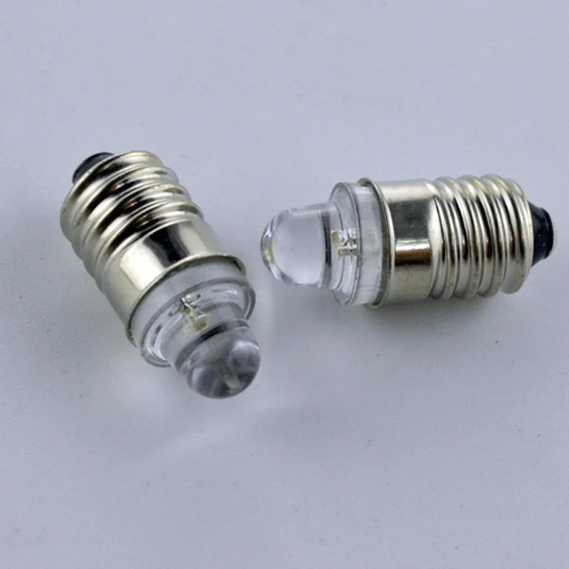 1-10pcs E10 Led Flashlight Bulb DC 3V 12V Instrument Bulb Indicator Lamp BA9S Replacement Torch Bulb Lamp Warm Cool White