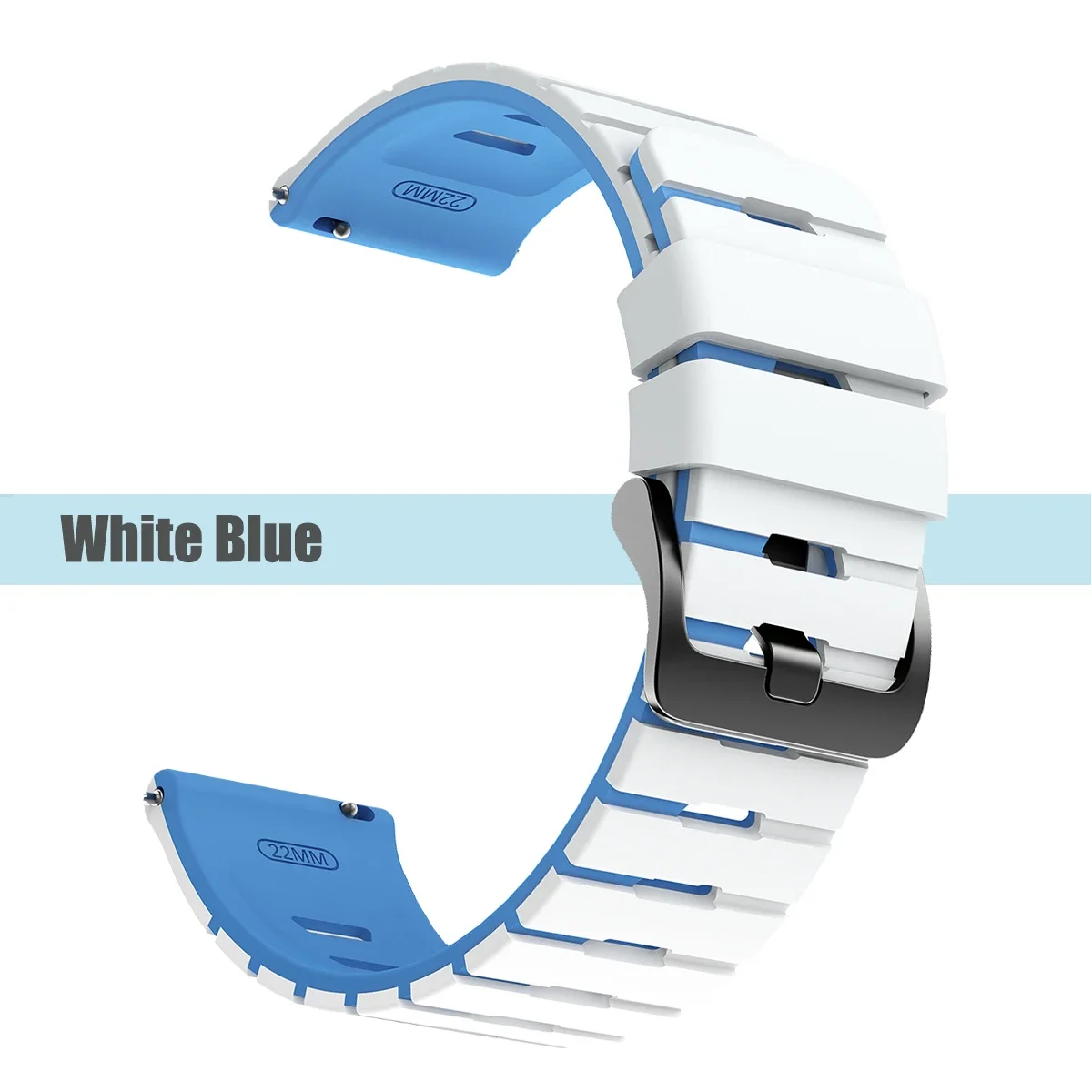 Versatile Silicone Watch Band - 22mm Adjustable Sport Strap