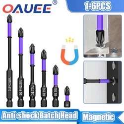 Oauee Magnetic D1 Anti-shock Batch Head High Hardness Non-Slip Impact Bits Cross Screwdriver 25/50/65/70/90mm Screwdriver Set