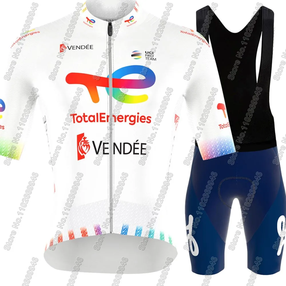 Cycling Jersey Team Set Men France Clothing Summer Road Bike Shirt Suit Bicycle bib Shorts MTB Uniform For Total Energies