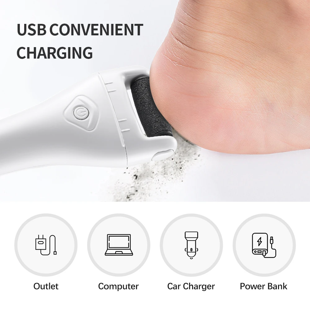 Electric Foot File Callus Remover Machine Pedicure Device Foot Clean Feet For Heel Hard Cracked Dead Skin Foot Grinder Care Tool 2