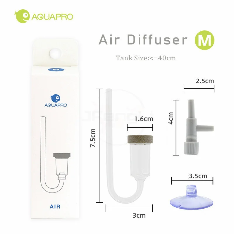 Aquapro Air Diffuser Atomizer Bubble Counter Stone Check Valve For Aquarium Fish Tank Mini Nano Generator Oxygen Filter Pump 5