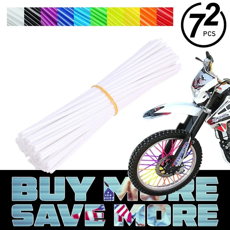 72PCS 24cm Universal Dirt Bike Speichen Abdeckungen Motorrad Felge Speichen Wrap Kit Skins Schutz Abdeckung Für motocross Fahrrad – Detail 19