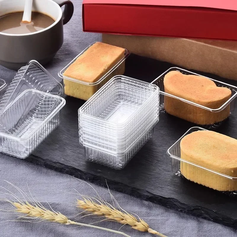 1000 Pieces Pastry Inner Tray Disposable Transparent Plastic Baking Inner Tray Dessert Mooncake Bottom Tray Food Packaging Bag 2