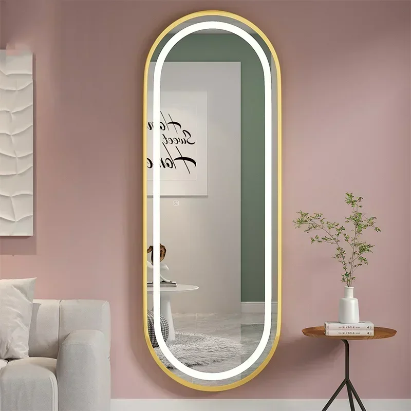 Miroir moderne nordique, organisateur d'art, miroir sur pied, pleine longueur, mobilier de maison