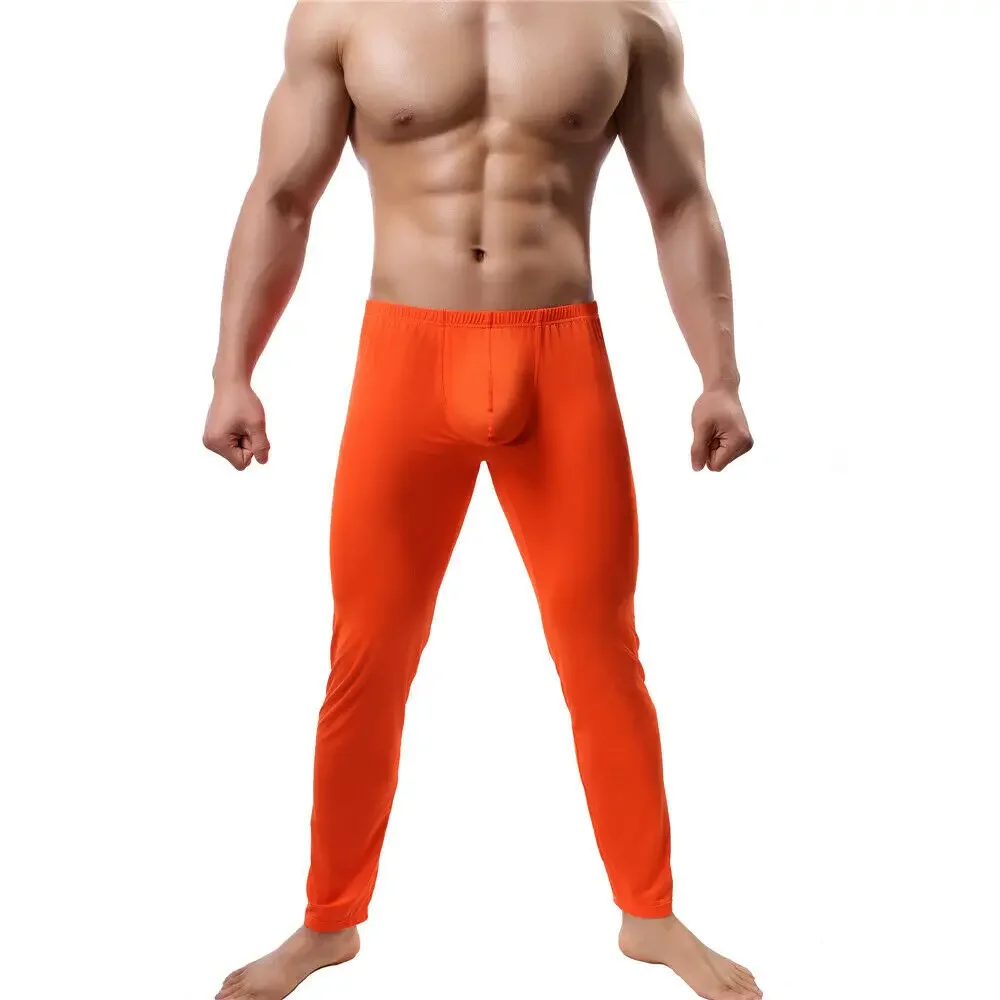 Mens Long Johns Sexy U Convex Penis Pouch Leggings Tight Underwear Men Home  Sheer Lounge Pants Gay Sleepwear Thermal Underpants 211105 From Lu01, $9.49