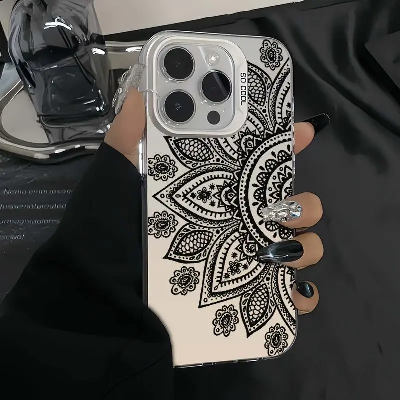 Y2K Original Totem Flowers Matte Shockproof Phone Case