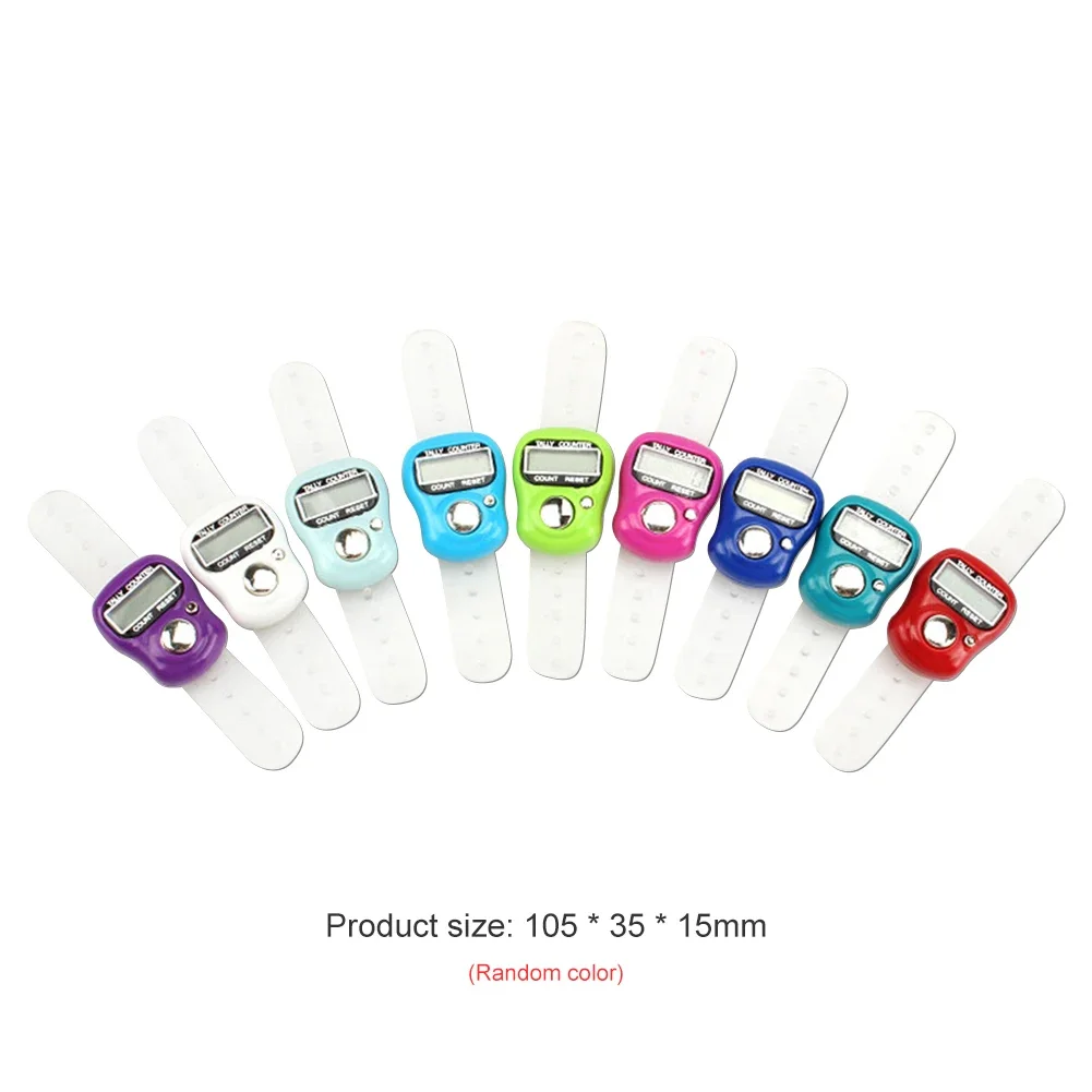 Mini Point Marker Counter LCD Screen Electronic Digital Finger Ring Tally Counter 1-20Pcs Hand Held Row Color Random hand tally counter electronic counter