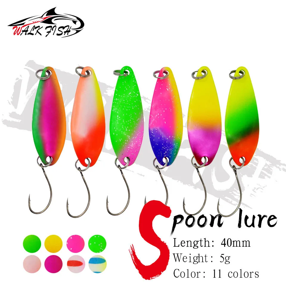 Fishing Spoon Metal Lure For Trout 12pcs Colorful Trolling, 60% OFF