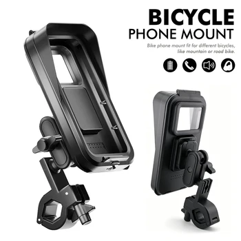 Supporto per cellulare antiappannamento impermeabile per telefono cellulare per moto da bicicletta (tubo singolo, adatto per motocicli, biciclette)