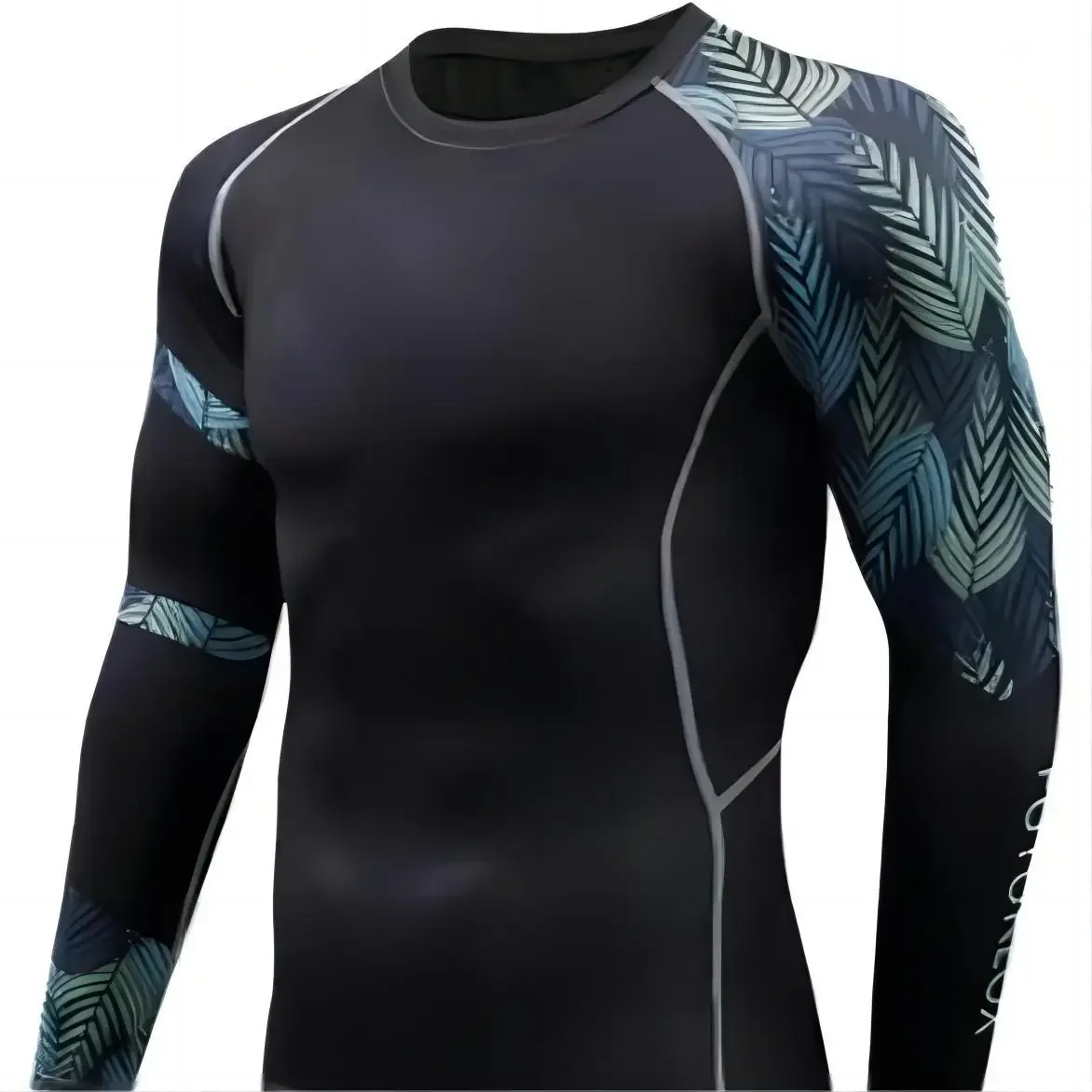 thumbnail image 1 of 2024pro Nueva camiseta de manga larga estampada para entrenamiento de baloncesto y carrera, transpirable, de secado rápido y ajustada para hombre, 1 of 5
