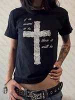 Vêtements pour femmes des années 2000, vêtements Y2K, esthétique vintage EMO, t-shirts pour femmes, t-shirts graphiques anime, crop top à manches courtes 6