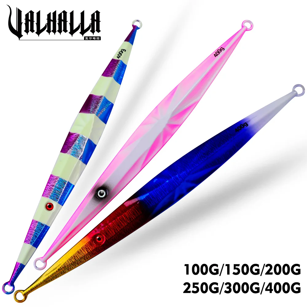 

VALHALLA 1PX Saltwater Jigging Metal Lure 100-150-200-250-300-400g Trolling Fishing Bait Shour Jigs Hard Wobbler Fishing Tackle