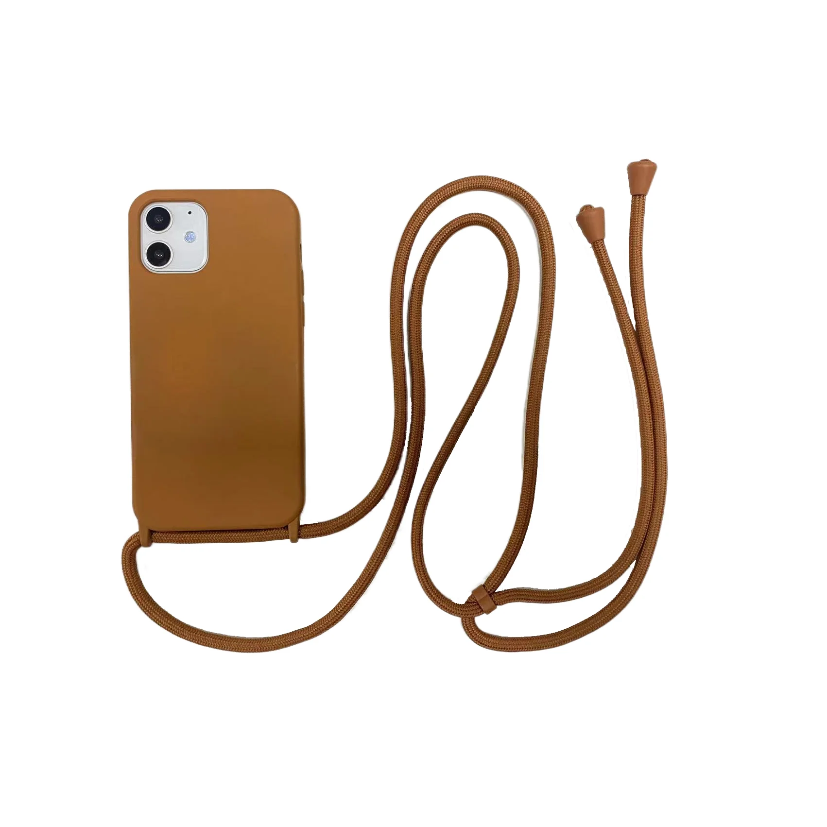 Liquid Silicone Crossbody Lanyard Case with Neck Strap - Soft Candy Cover