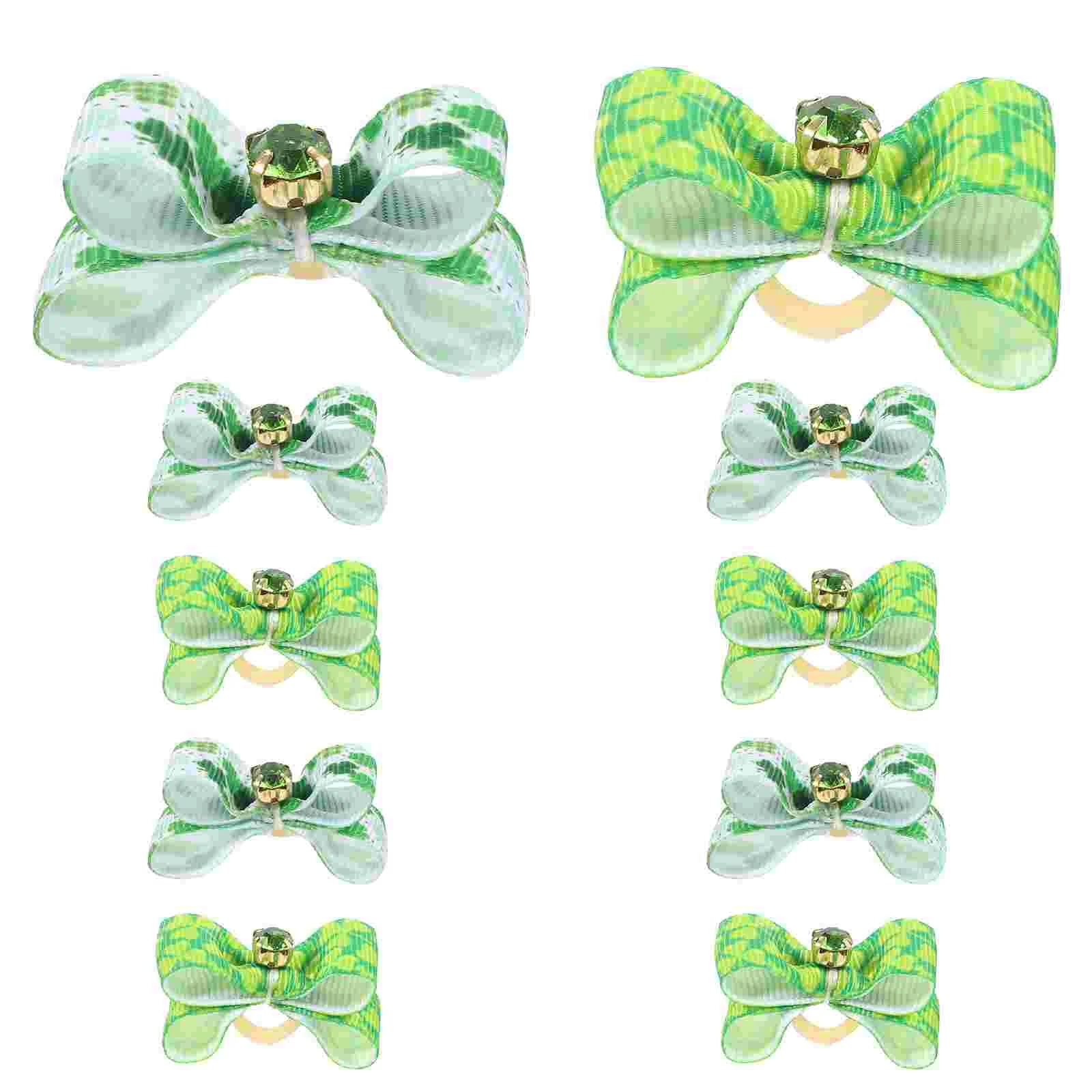 

10 Pcs Rubber Bands Pet Headgear Headdress Puppy Bows Hair Ties for Dogs Accessories Small Party Hairbands