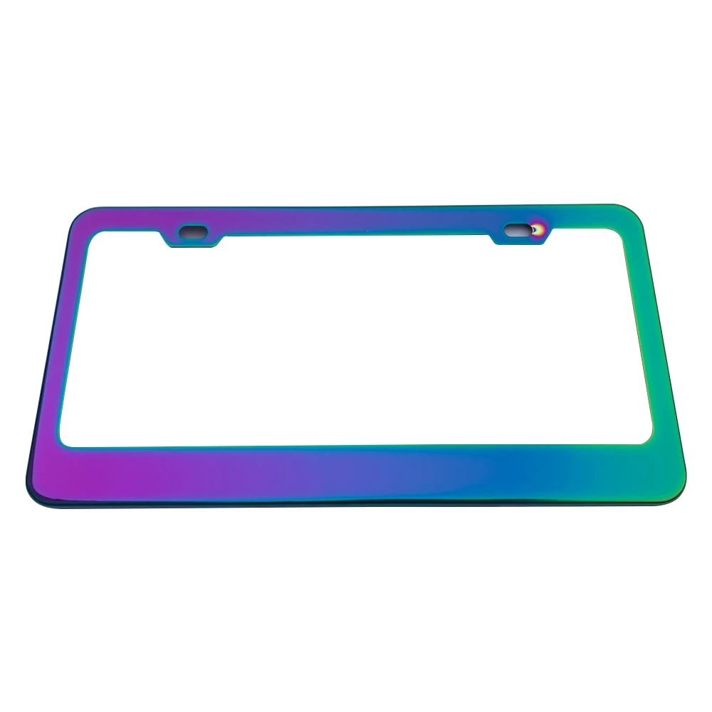 License plate frame Universal Colorful Stainless Steel Art Craft Aluminium Alloy Automotive Accessory