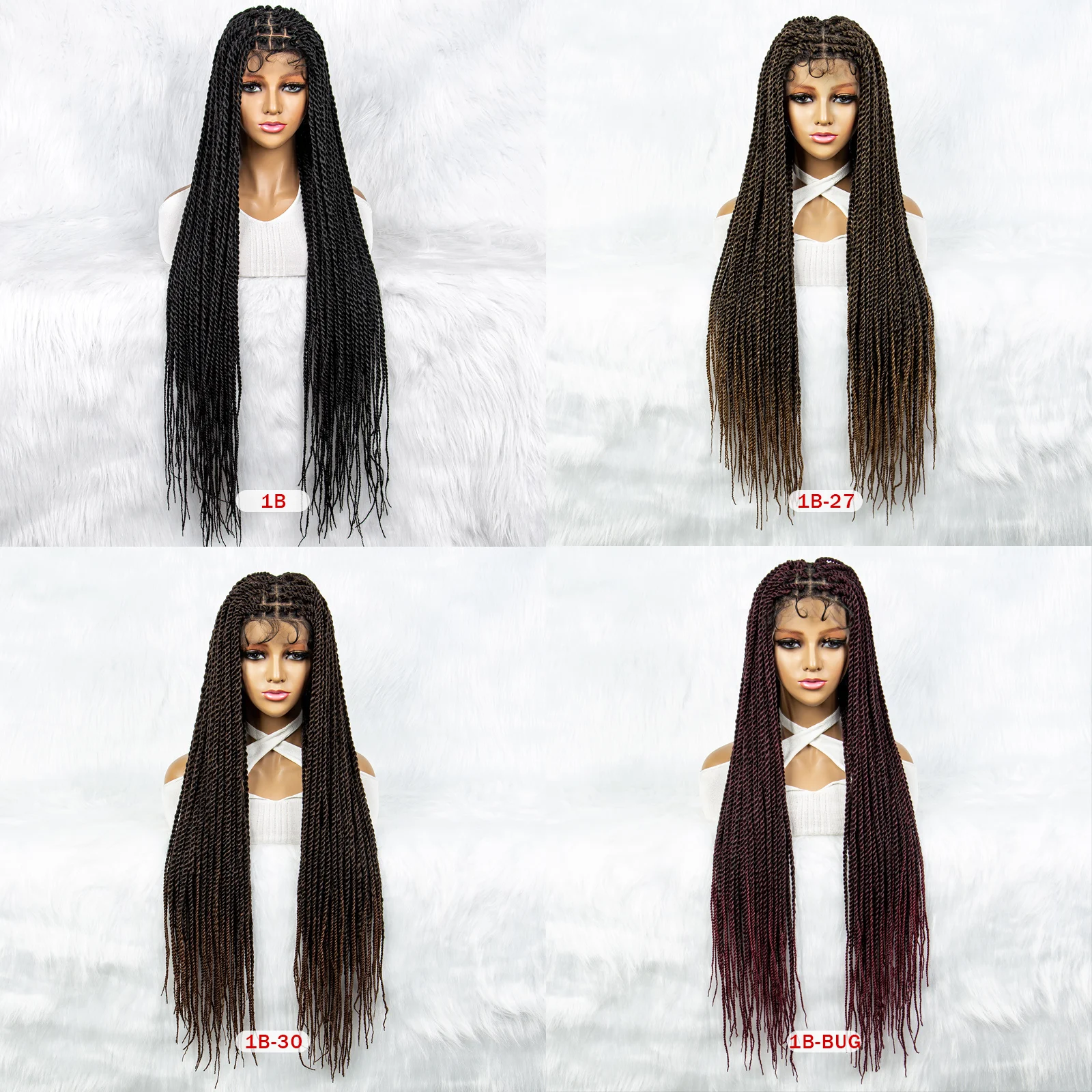 Full Lace Knotless Box Braided Wigs Knotless Cornrow Braids with Baby Hair Synthetic Lace Front Wigs Handmade Braided Wigs
