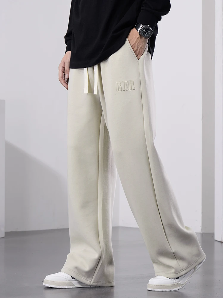 Men's Straight Sweatpants Drawstring Baggy Wide Leg Pants Fashion Letter Casual Trousers Streetwear Male Clothing Plus Size 8XL 3