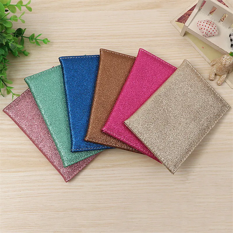 

Luxury Solid Glitter Passport Cover for Women Travel Passport Case Leather Pink Cute Passport Wallet Purse Girl Passport Holder