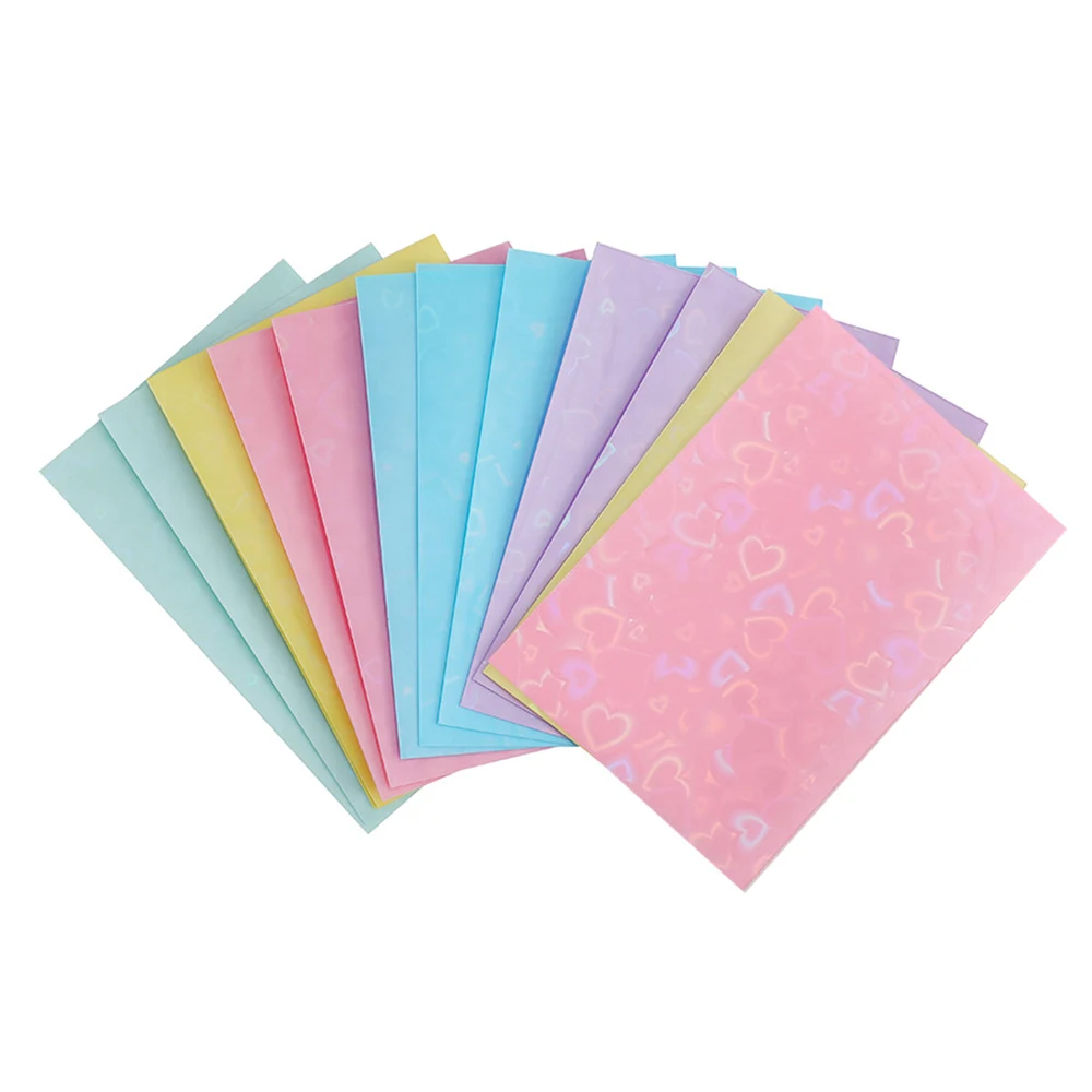 20Pcs/Pack InsCard Sleeves Glittery Love Heart InsToploader Card Photocard Sleeves Idol Photo Cards Protective Storage Case 5