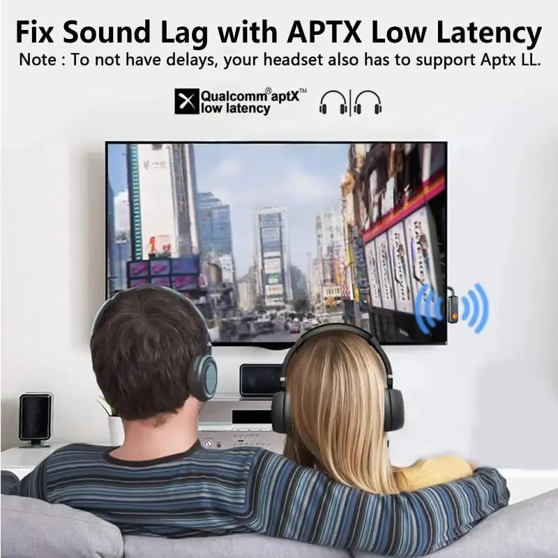 블루투스 5.4 수신기 송신기 3.5mm Aux 2-in-1 무선 오디오 어댑터 TV 헤드셋 자동차 라디오 비행 Mp3 플레이어 스피커