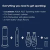 Aqua Fizz Sparkling Water Maker Bundle (Black), with Co2, Glass Carafes, & bubly drops Flavors 3