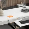 Coffee Table, Modern Lift Top Coffee Table with 4 Drawers, Open Shelves & Hidden Compartment, Convertible Dining Table 5