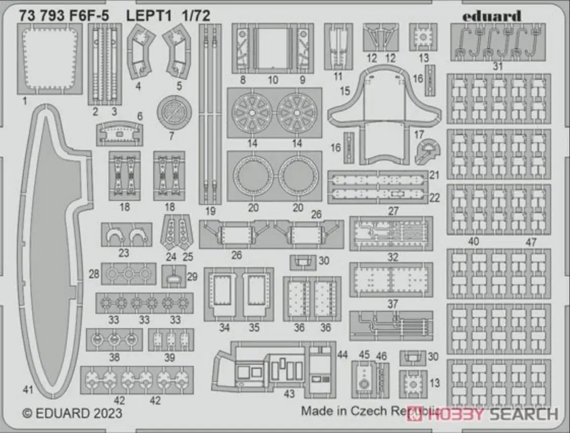 

Eduard 73793 1/72 Scale Photo-Etched Parts for F6F-5 (for Eduard )