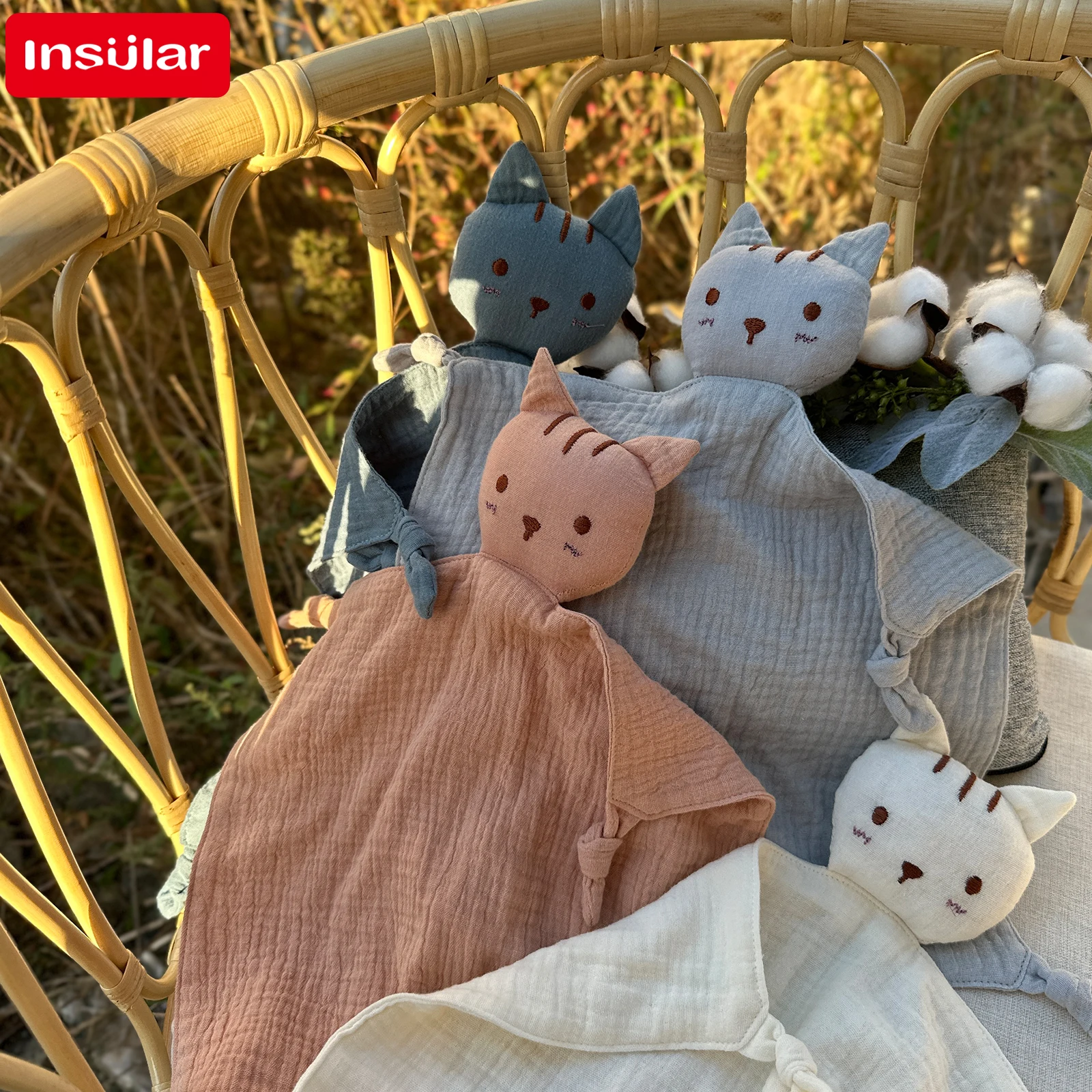 Muslin Baby Comfort Towel Cotton Comforter Blanket Soft Newborn Sleeping Dolls Kids Fashion Sleep Toy Soothe Appease Towel Bibs cotton towel baby towel baby comforter blanket muslin towel muslin burp cloth muslin feeding towel square towel
