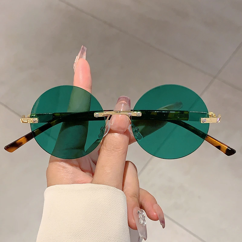 Stylish Leopard Round Sunglasses - Women's Retro Black Shades