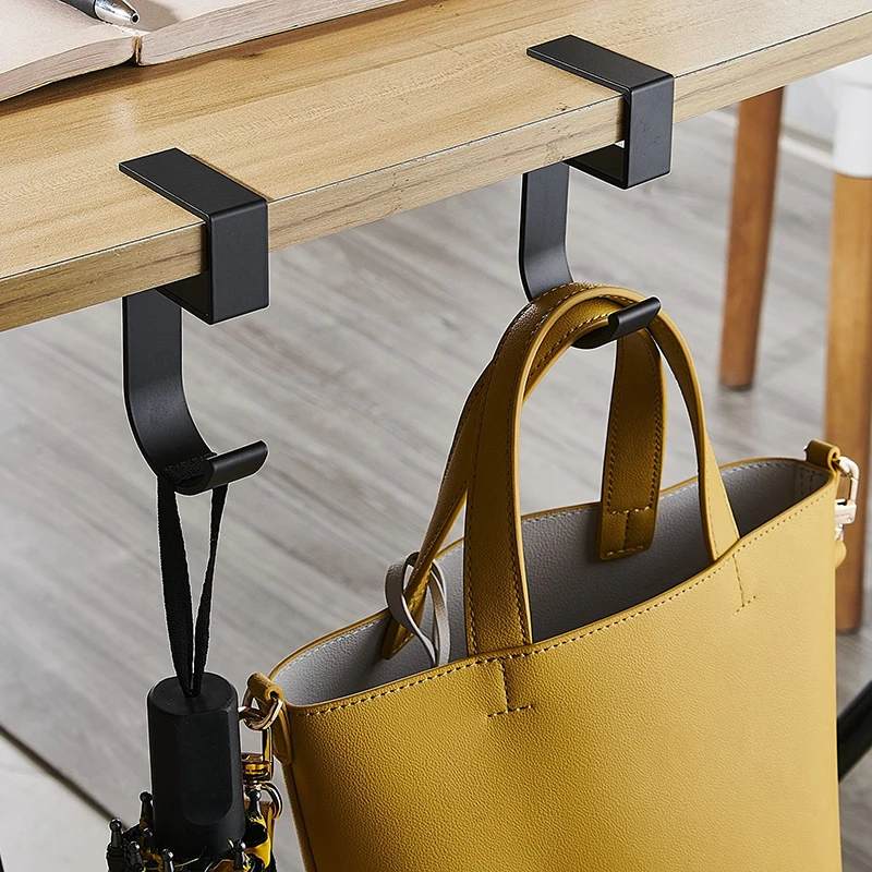 Adjustable Desk Edge Hook Without Punching Office Desktop Edge Hanging Bag  Hook Student Backpack Storage Hanging Hook