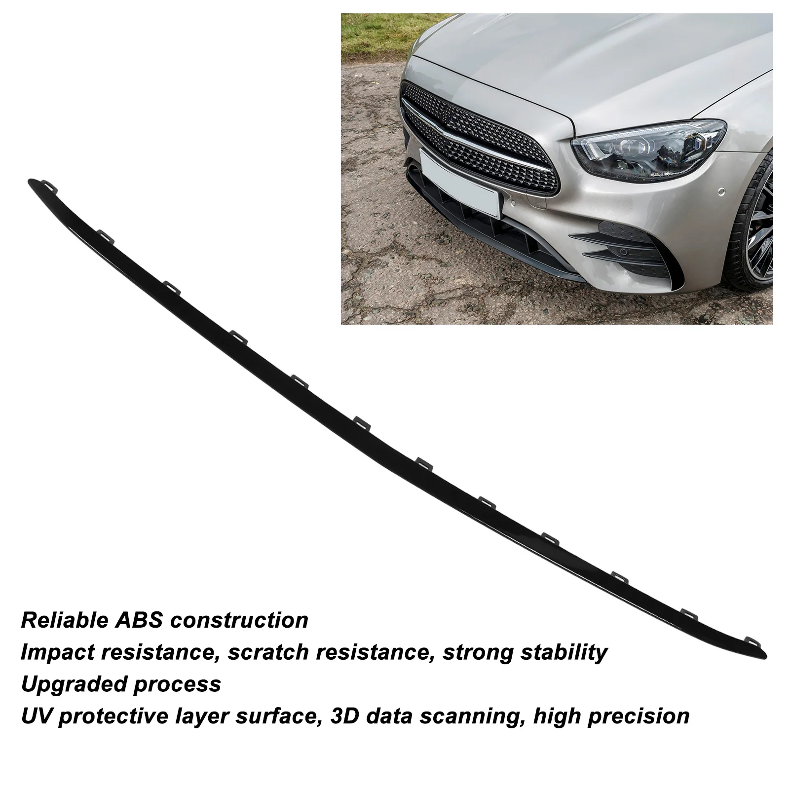 Bumper Face Bar Trim For Mercedes E450 – Chrome Step Pad, Driver Or Passenger Side