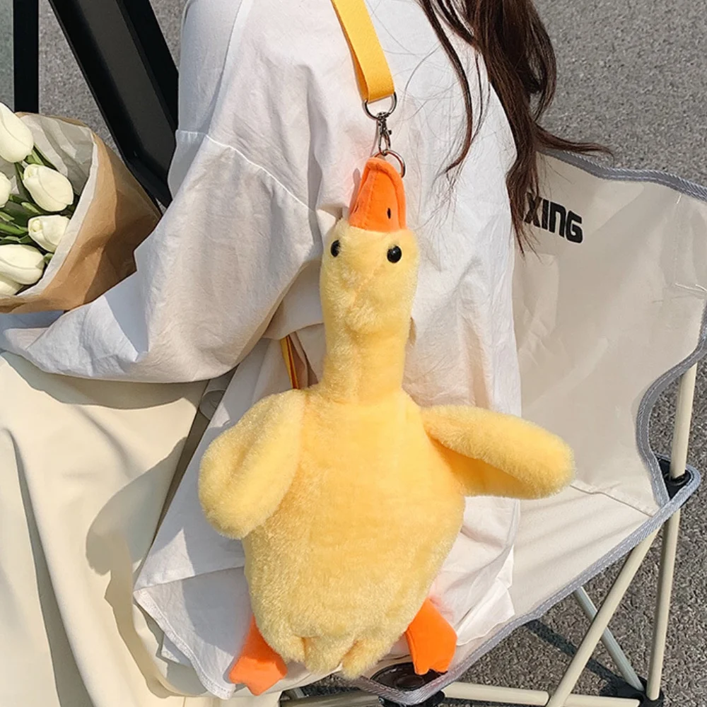 

Cute Plush Shoulder Bags Funny Adult Kid Girls Duck/Goose Purse Cartoon Animals Shape Crossbody Bag Kawaii Bag Backpack рюкзак