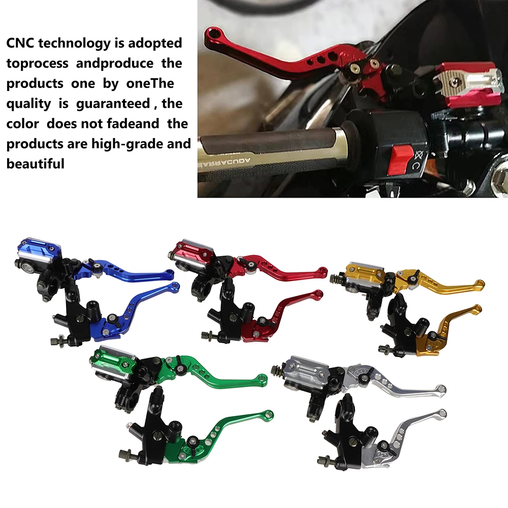 Poignées Moto CNC Aluminium 22mm - Levier Frein/embrayage - Rouge - Universel Honda Suzuki - 2 Pièces