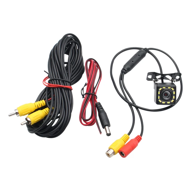 Caméra de recul de voiture HD grand angle, vidéo de vue arrière, caméra de véhicule, caméra de recul, vision nocturne, caméra de stationnement, 4 LED, 8/12 LED 1