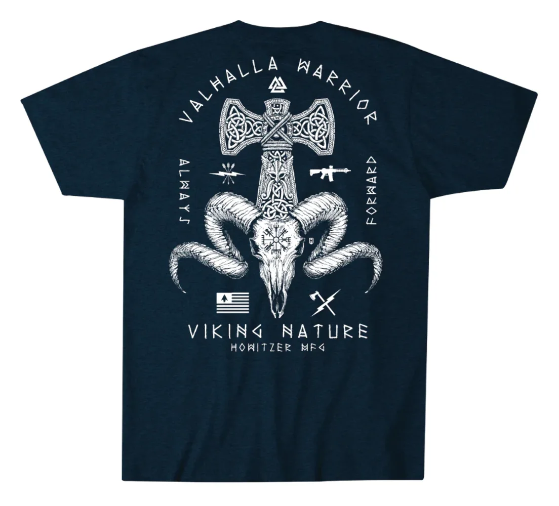 Always Forward Valhalla Warrior Odin Thor Viking Tactical T-Shirt 100% Cotton O-Neck Short Sleeve Casual Mens T-shirt Size S-3XL