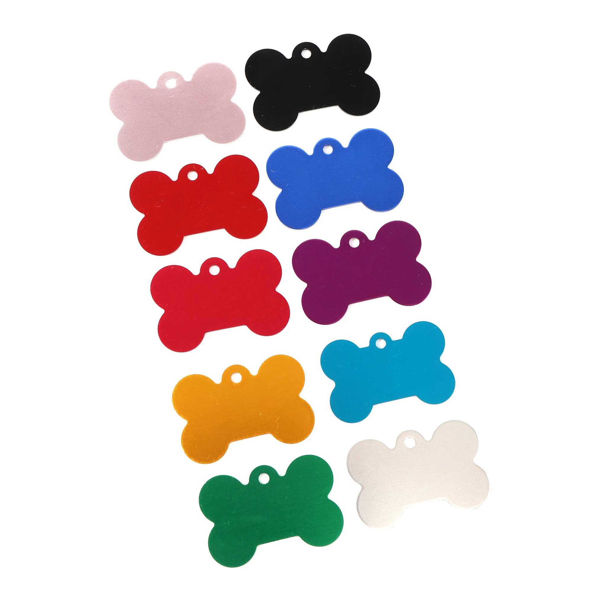 Pet ID Tags Dog Collar Tags Bone Dog ID Tag Engraving 10 Pcs