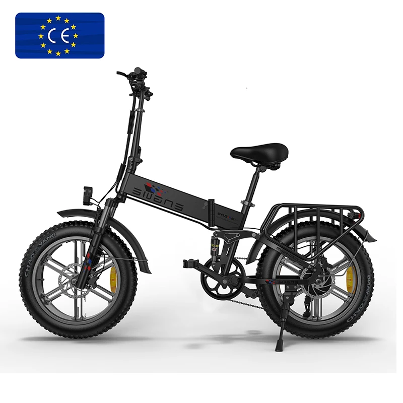 

EU US Stock Electric Bicycle 48V13A 20*4.0 Fat Tire Electric Bicycle 250W Powerful Motor Seven-speed Mountain Snow Electric Bike