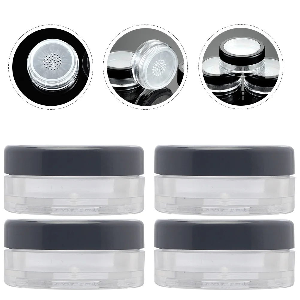 

4pcs Body Powder Containers Loose Powder Boxes Dusting Powder Boxes Empty Powder Boxes( )