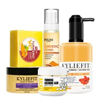 AILKE Natural Turmeric Skin Care Range, Lightening, Cleaning Skin, Moisturizes, Remove Acne and Pimples, Refining Pores 1